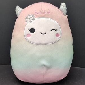 Squishmallows Yara The Yeti Pastel Rainbow Plush Toy.